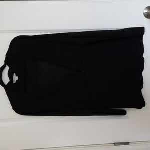 Pendleton Petite Black Merino Wool Draping Cardigan - Size XL